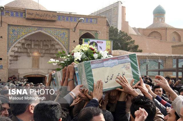 تشییع پیکر مطهر شهید علی محمد محمدی در سمنان +عکس