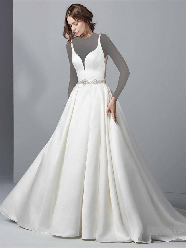 لباس عروس با دامن ساده