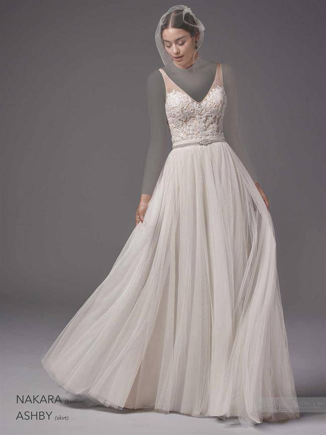 لباس عروس با دامن ساده