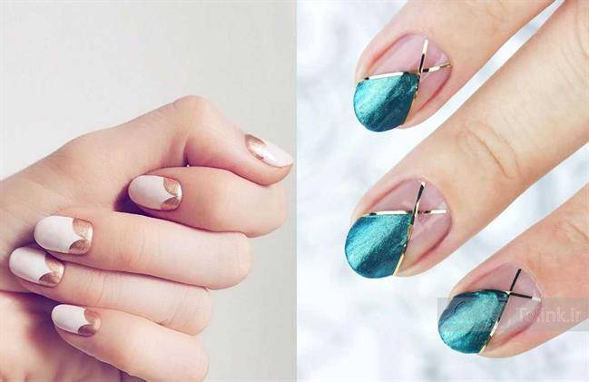 طراحی ناخن با رنگ های ملایم و بهاری 