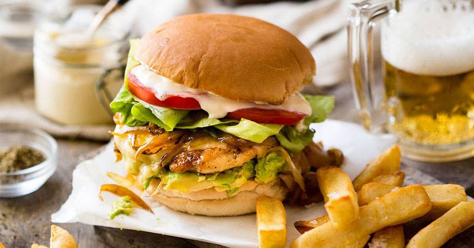 طرز تهیه چیکن برگر مکزیکی
