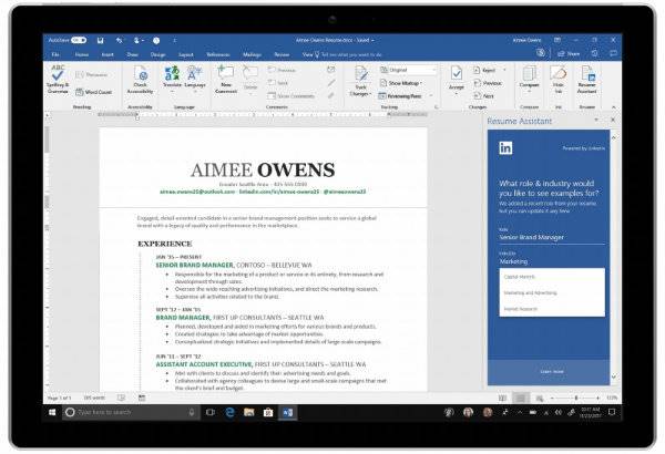 دستیار هوشمند رزومه لینکدین در دسترس کاربران Office 365 قرار گرفت