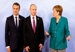 گفتگوی سران آلمان و فرانسه درباره طرح آتش بس در سوریه با پوتین