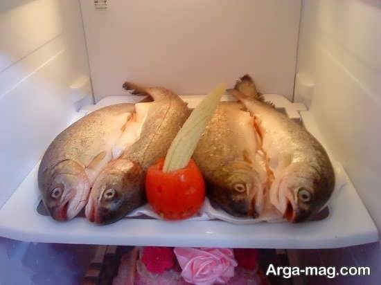 تزیین ماهی برای یخچال عروس 