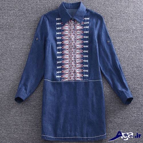 مدل تونیک لی طرح دار و دخترانه