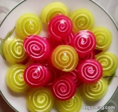 ژله رولی با بستنی 