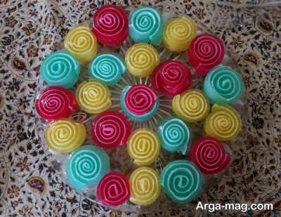 ژله رولی با بستنی 