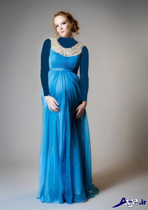 مدل لباس آبی بارداری 