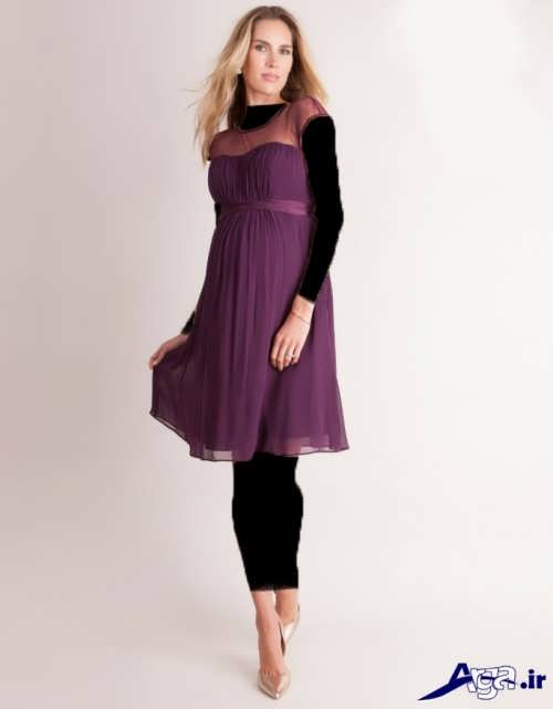 مدل لباس شب کوتاه شیک برای خانم های باردار