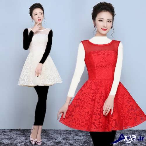 مدل لباس شب کره ای گیپور 