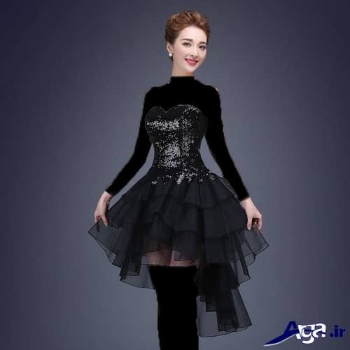 مدل لباس شب کره ای مشکی 