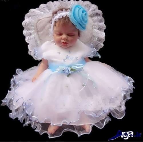 لباس عروس نوزادی با طرح فانتزی 