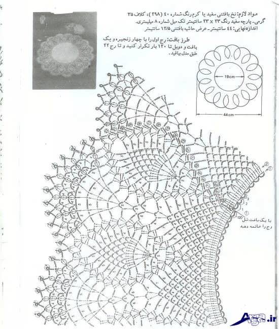 طرح زیبا برای قلاب بافی