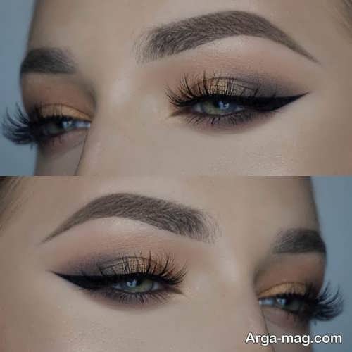 مدل آرایش چشم ساده و ملایم