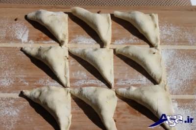 پیچیدن سمبوسه به شکل سه گوش