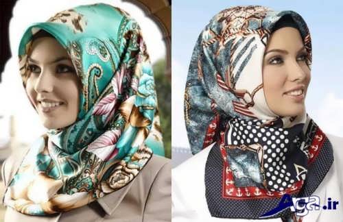 مدل گره زدن روسری شیک و زیبا 