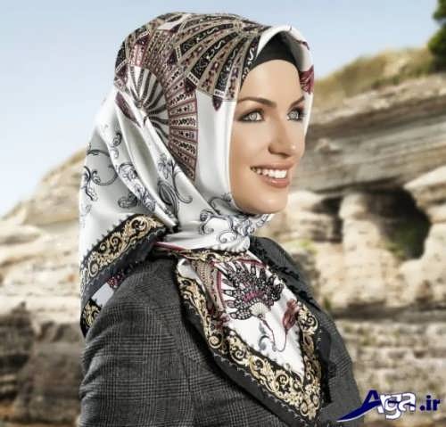 مدل گره ساده روسری 