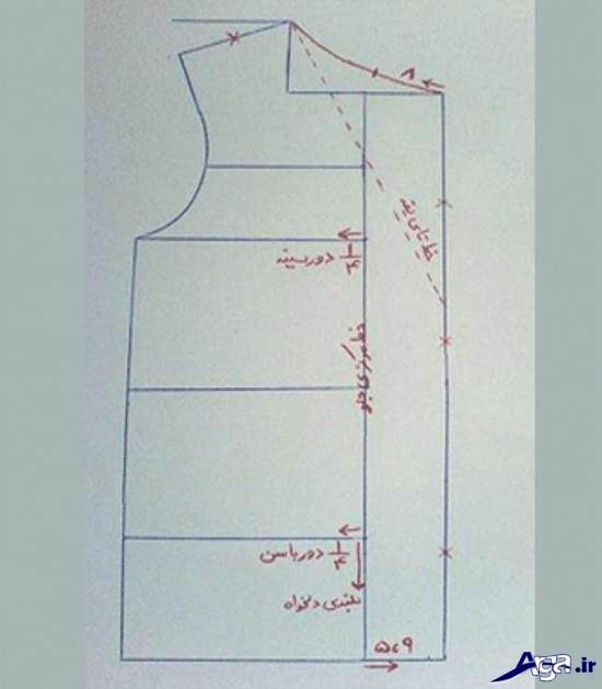 الگو برای مانتو زنانه