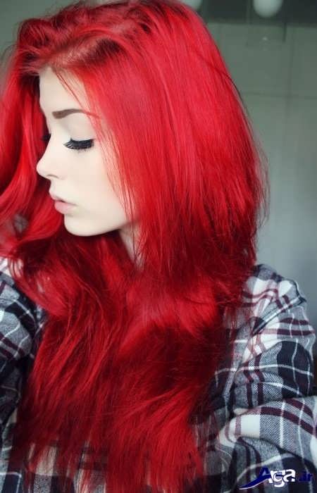 رنگ موی زیبا و فانتزی قرمز 