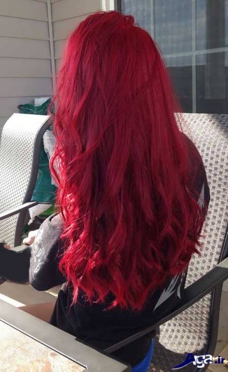 رنگ موهای قرمز با دکلره و بدون دکلره 