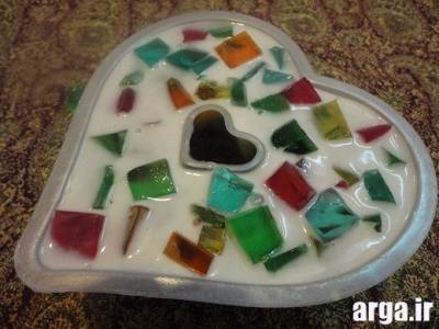 ژله خرده شیشه قلبی