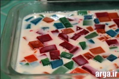 ژله رنگی شیشه ای