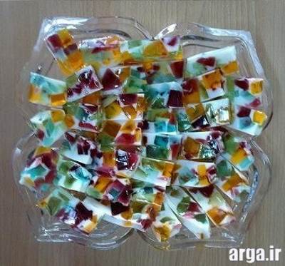 ژله رنگین موزاییکی