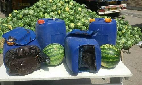 کشف بیش از 500 کیلو حشیش و تریاک از  کامیون حامل بار هندوانه در مشهد