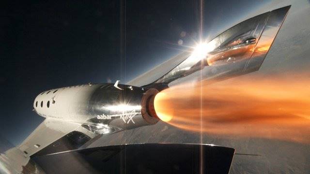 اولین پرواز موتور هواپیمای فضایی "ویرجین گلکتیک"+تصاویر