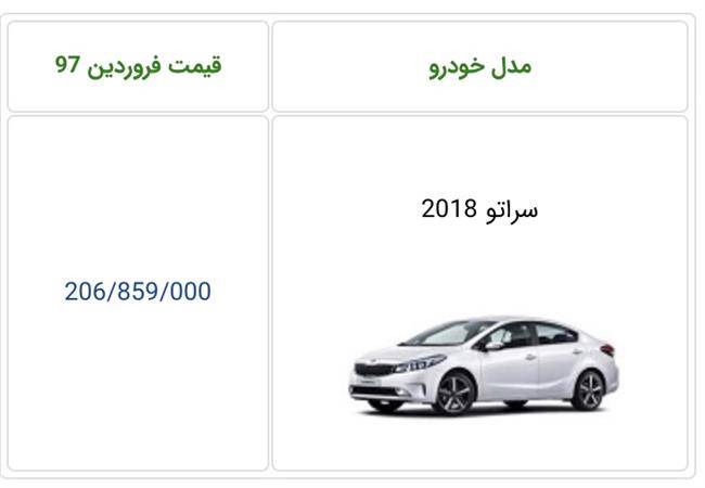 قیمت و شرایط فروش کیا سراتو جددی