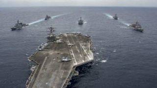 استقرار ناو هواپیمابر آمریکا به همراه 7 کشتی مسلح به موشک‌های کروز و 6500 ملوان در خاورمیانه
