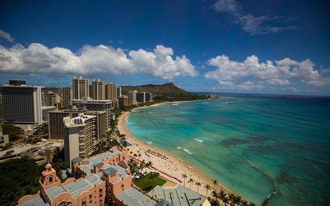 ساحل Waikiki منطقه Oahu