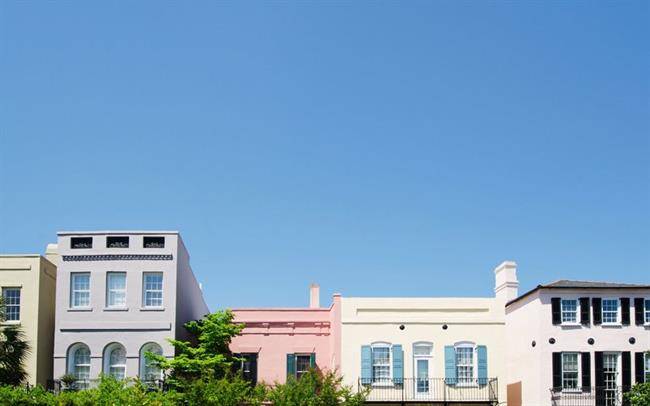 Rainbow Row در چارلستون ایالت کارولینای جنوبی