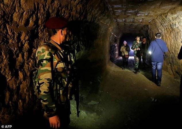زندانهای مخوف جیش‌الاسلام در غوطه‌شرقی؛ تروریستها چگونه تونلهای پیچیده را ساختند؟+فیلم