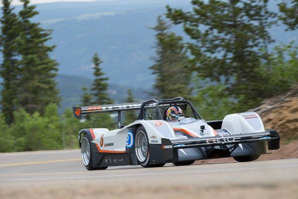 Rhys Millen with eO PP03 by Drive eO at Pikes Peak