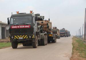 ورود کاروان تجهیزات نظامی ترکیه به خاک سوریه