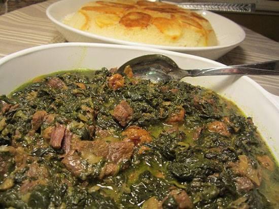 طرز تهیه خورش آلو اسفناج