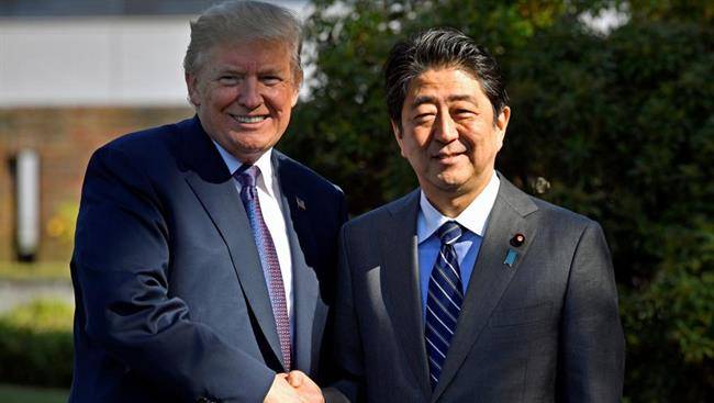 ترامپ و نخست وزیر ژاپن بر خلع سلاح هسته ای کره شمالی تاکید کردند