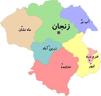 موقعیت جغرافیایی زنجان