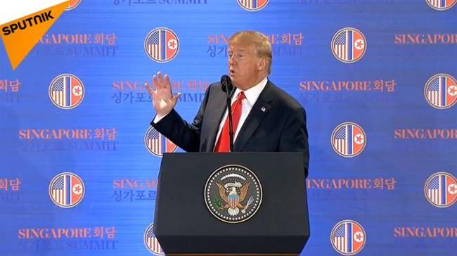 نشست خبری ترامپ در سنگاپور
