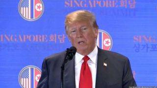 در کنفرانس خبری با خبرنگاران؛			ترامپ: اون خلع سلاح هسته‌ای و موشکی را پذیرفت/ تحریم‌ها علیه کره شمالی ادامه خواهد یافت