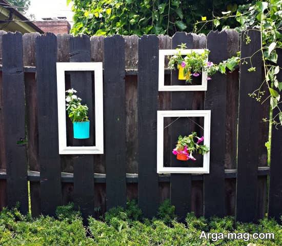 دیوار حیاط با طراحی زیبا