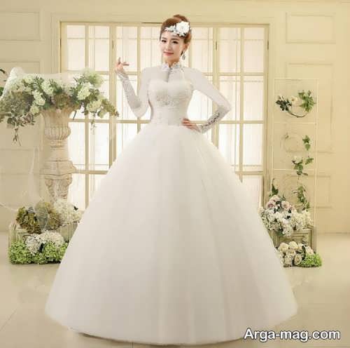 مدل لباس عروس زیبا و شیک پف دار 