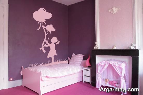 طراحی دخترانه اتاق خواب 