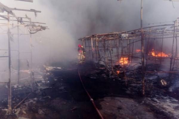 تشکیل پرونده قضایی در رابطه با آتش سوزی بازارچه دستفروشی گلشهر