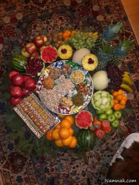 میوه آرایی و تزیین تنقلات شب یلدا میوه آرایی یلدا
