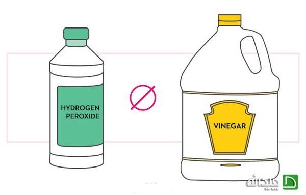 هیدروژن پر اکسید + سرکه