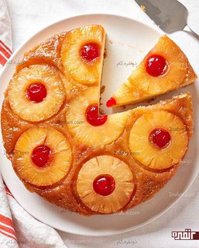 دستور تهیه کیک وارونه آناناس
