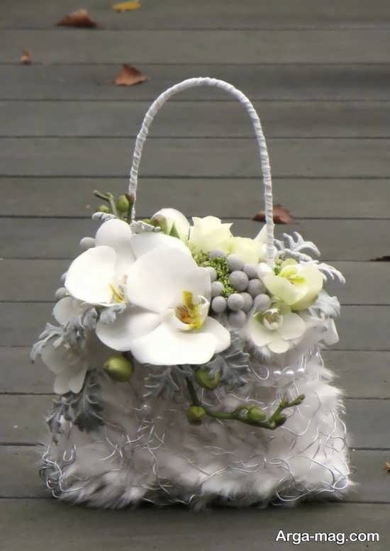 طراحی کیف با گل زیبا