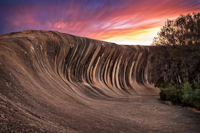 ویو راک (Wave Rock)، صخره ای چند رنگ، استرالیا